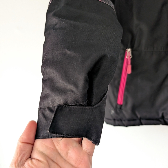 XMTN Girls Black + Pink Warm Winter Coat ~ Size 8 - Picture 8 of 9